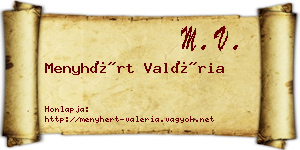 Menyhért Valéria névjegykártya
